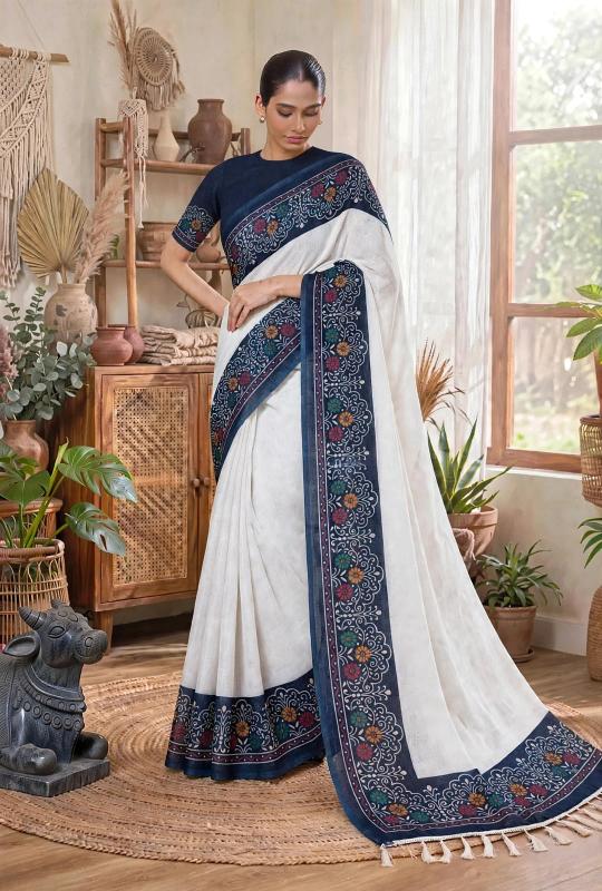 Vastrangan floral digital print saree wholesale clothing suppliers in india